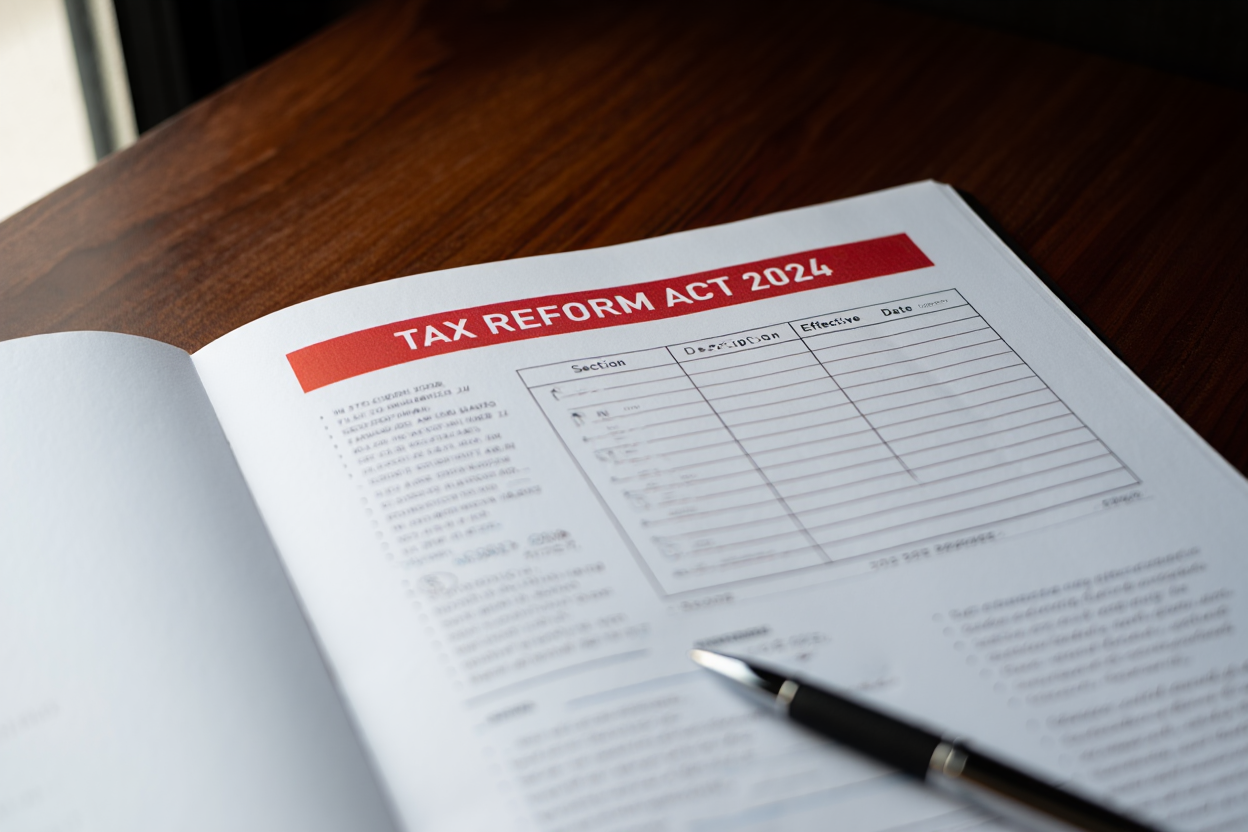 Detailed Overview of Tax Reform Act 2024 Document with Structured Sections and Important Details for Legal and Financial Reference